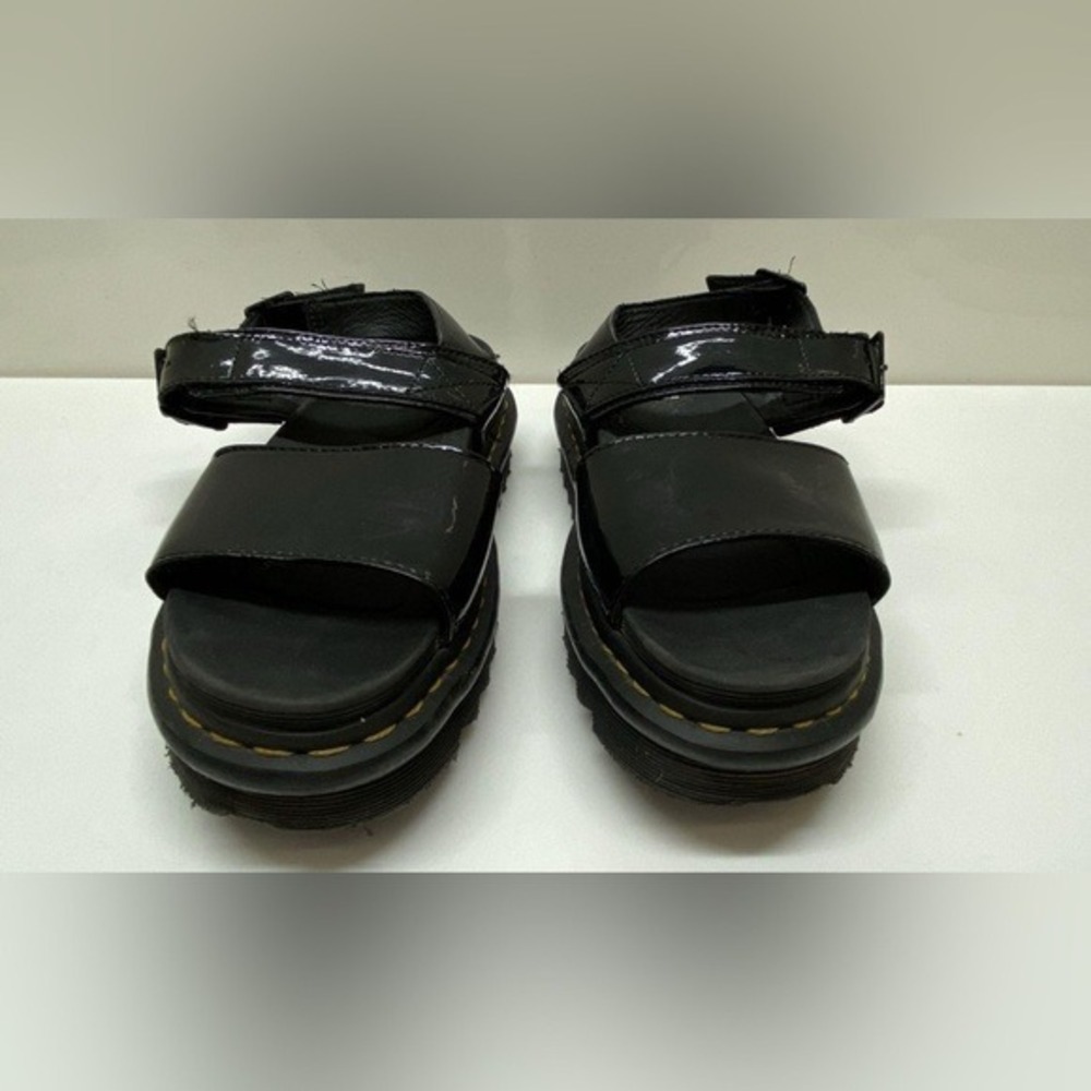 Dr Martens Voss Quad Platform Patent Leather Gladiator Sandals Women US 7 UK 5 - Picture 3 of 12